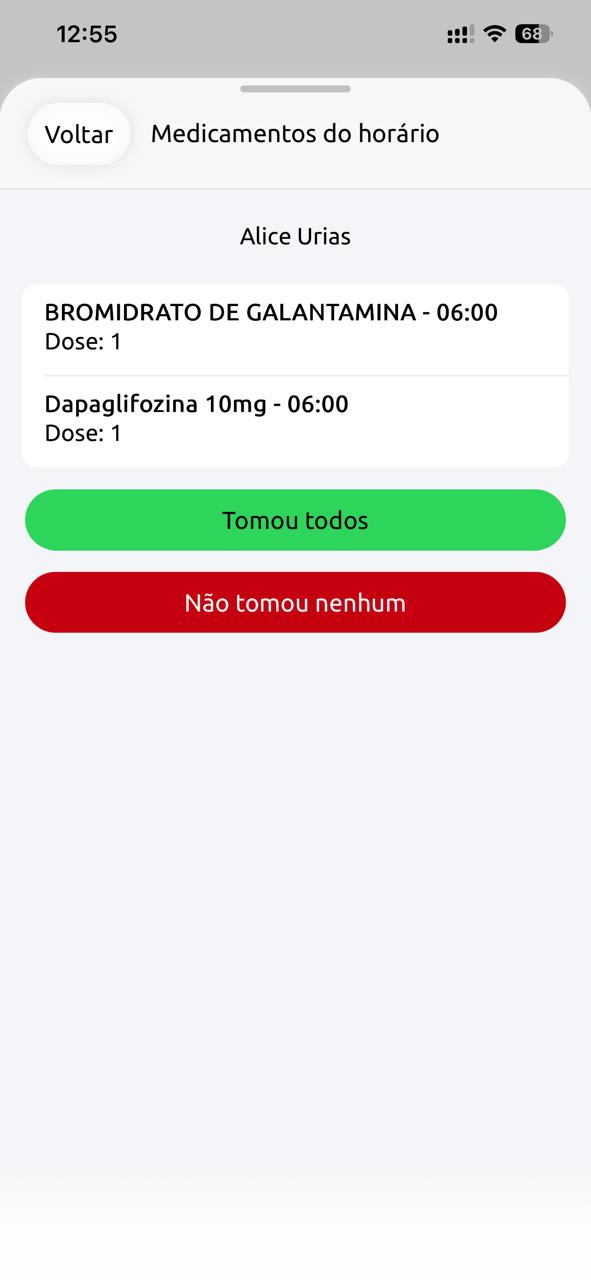 Informar medicamento tomado